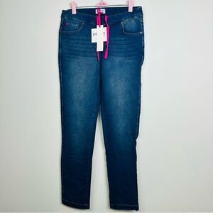 Pajama Jeans NWT Stylish Blue Jeggings with Pink drawstring Size Small